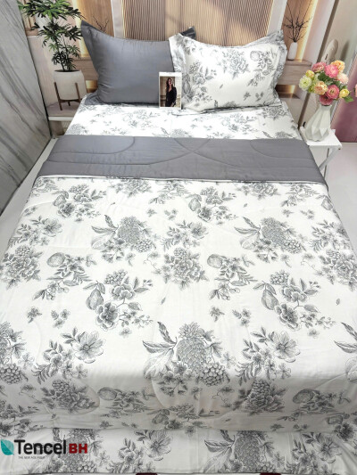 Trọn bộ chăn ga gối 5 món lụa Tencel thương hiệu BBN Your Full House made in Việt Nam