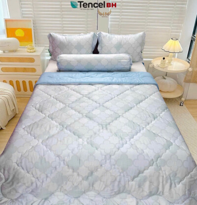 Trọn bộ chăn ga gối 5 món lụa Tencel thương hiệu BBN Your Full House made in Việt Nam