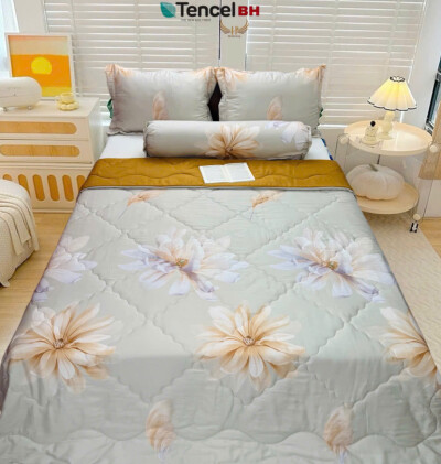 Trọn bộ chăn ga gối 5 món lụa Tencel thương hiệu BBN Your Full House made in Việt Nam