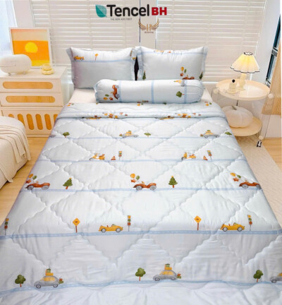 Trọn bộ chăn ga gối 5 món lụa Tencel thương hiệu BBN Your Full House made in Việt Nam