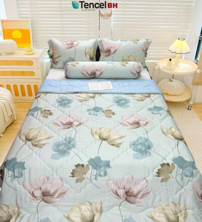 Trọn bộ chăn ga gối 5 món lụa Tencel thương hiệu BBN Your Full House made in Việt Nam