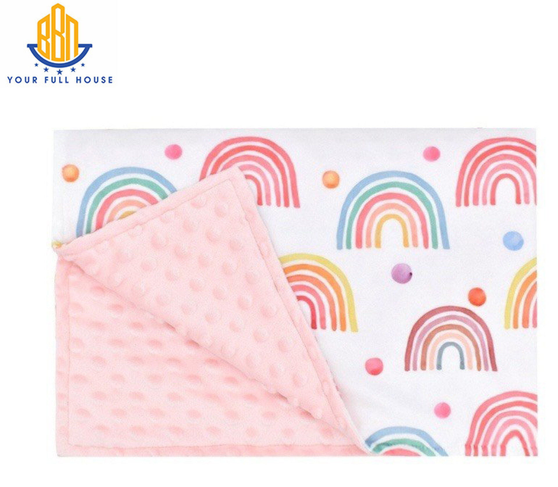 Chăn Minky Em Bé Siêu Mềm Mại, Thêu Tên Riêng Từ BBN