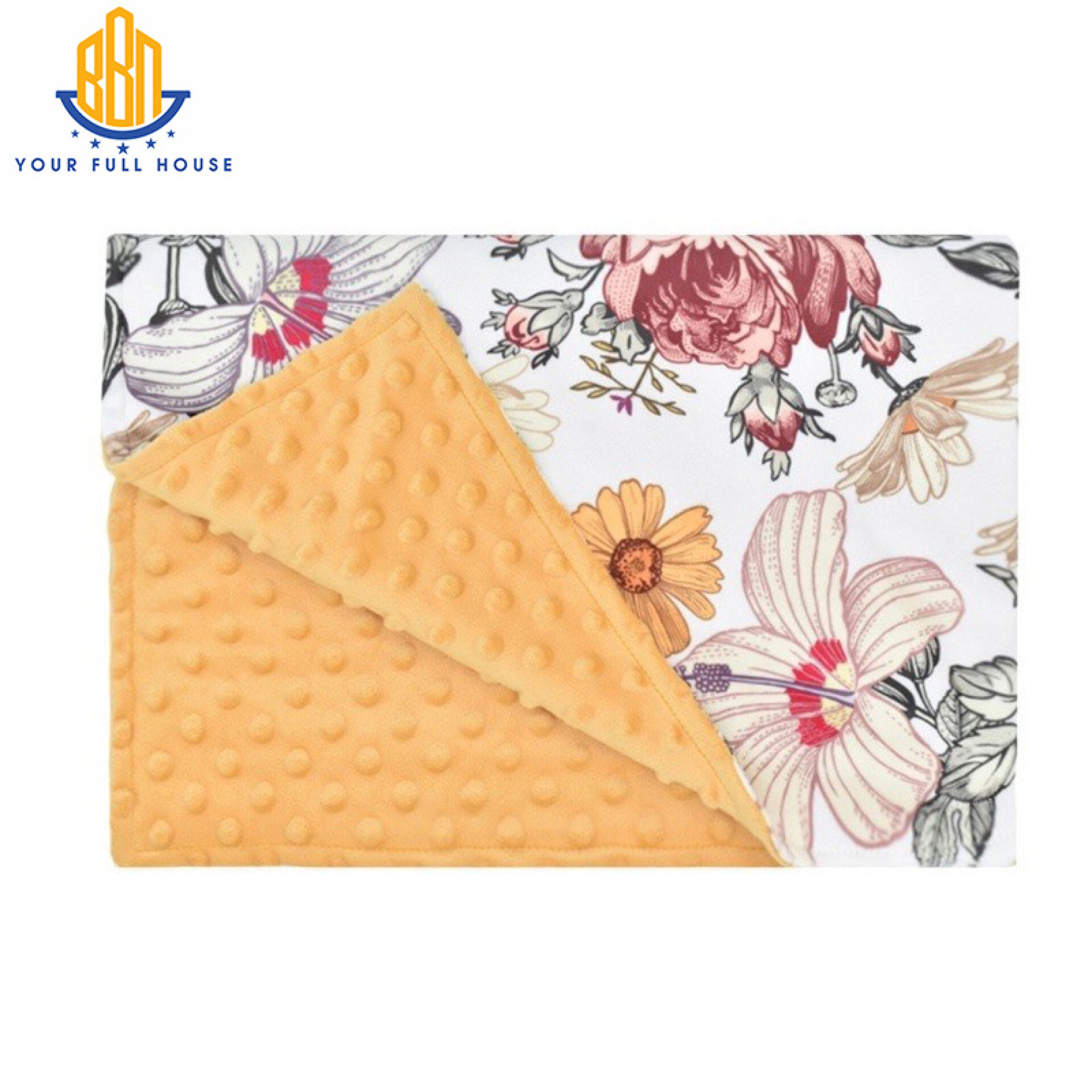 Chăn Minky Em Bé Siêu Mềm Mại, Thêu Tên Riêng Từ BBN