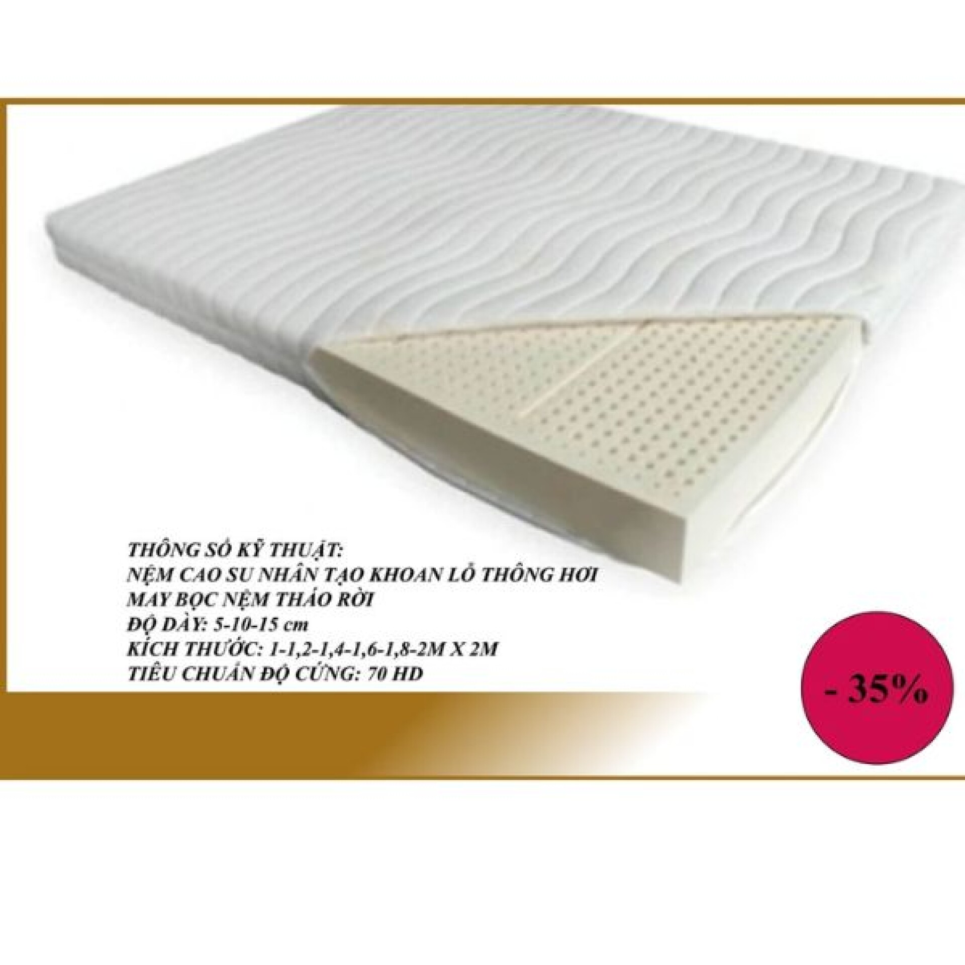 Nệm cao su nhân tạo sản xuất trực tiếp từ nhà máy, thương hiệu BBN Your Full House