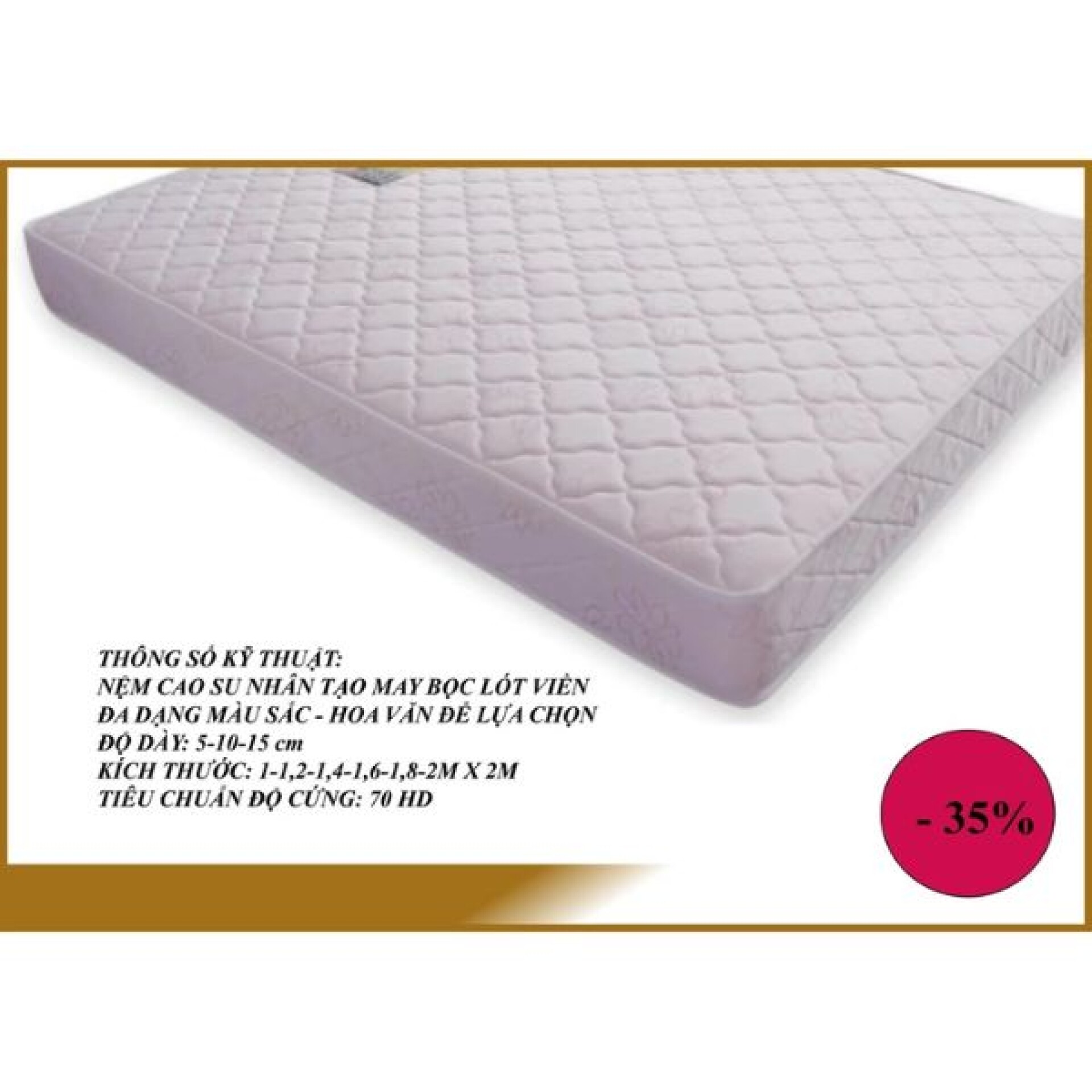 Nệm cao su nhân tạo sản xuất trực tiếp từ nhà máy, thương hiệu BBN Your Full House