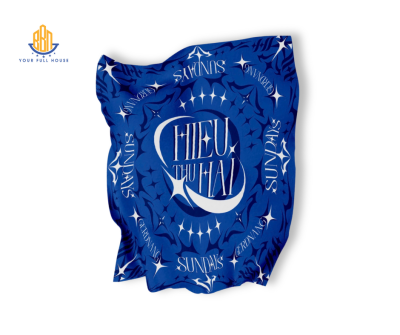 KHĂN BANDANA HIEUTHUHAI SUNDAY LỤA MỊN NHẬT SIZE 60X60 2 MẶT BBN YOUR FULL HOUSE