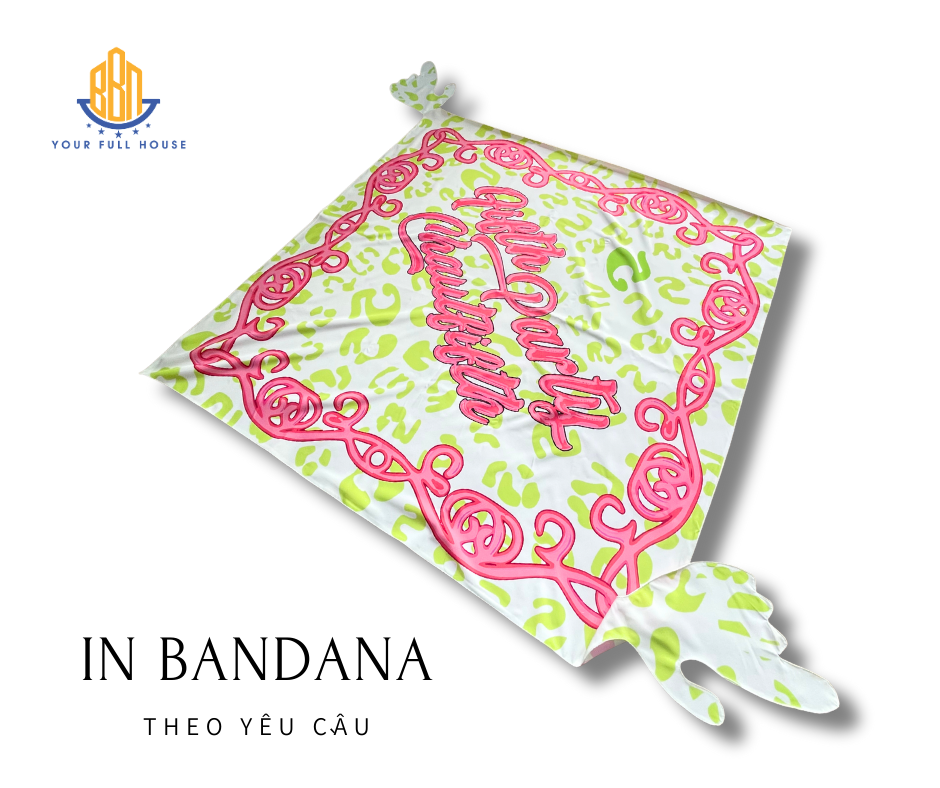 KHĂN BANDANA IN THEO YÊU CẦU THƯƠNG HIỆU BBN HOME