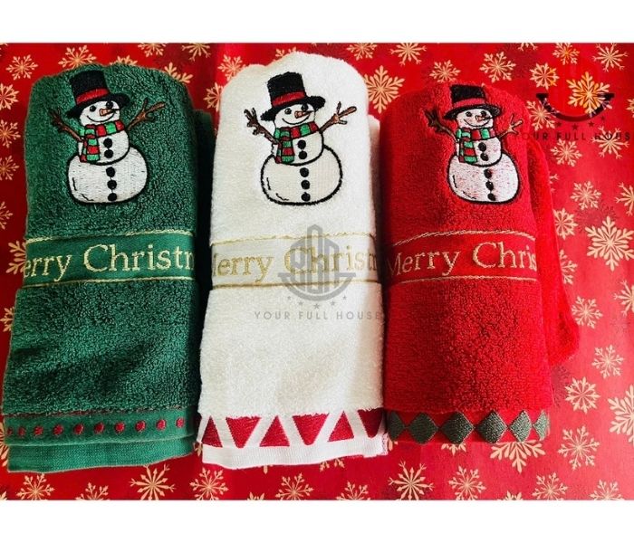 khăn tắm Hàn Quốc thêu hình Giáng sinh