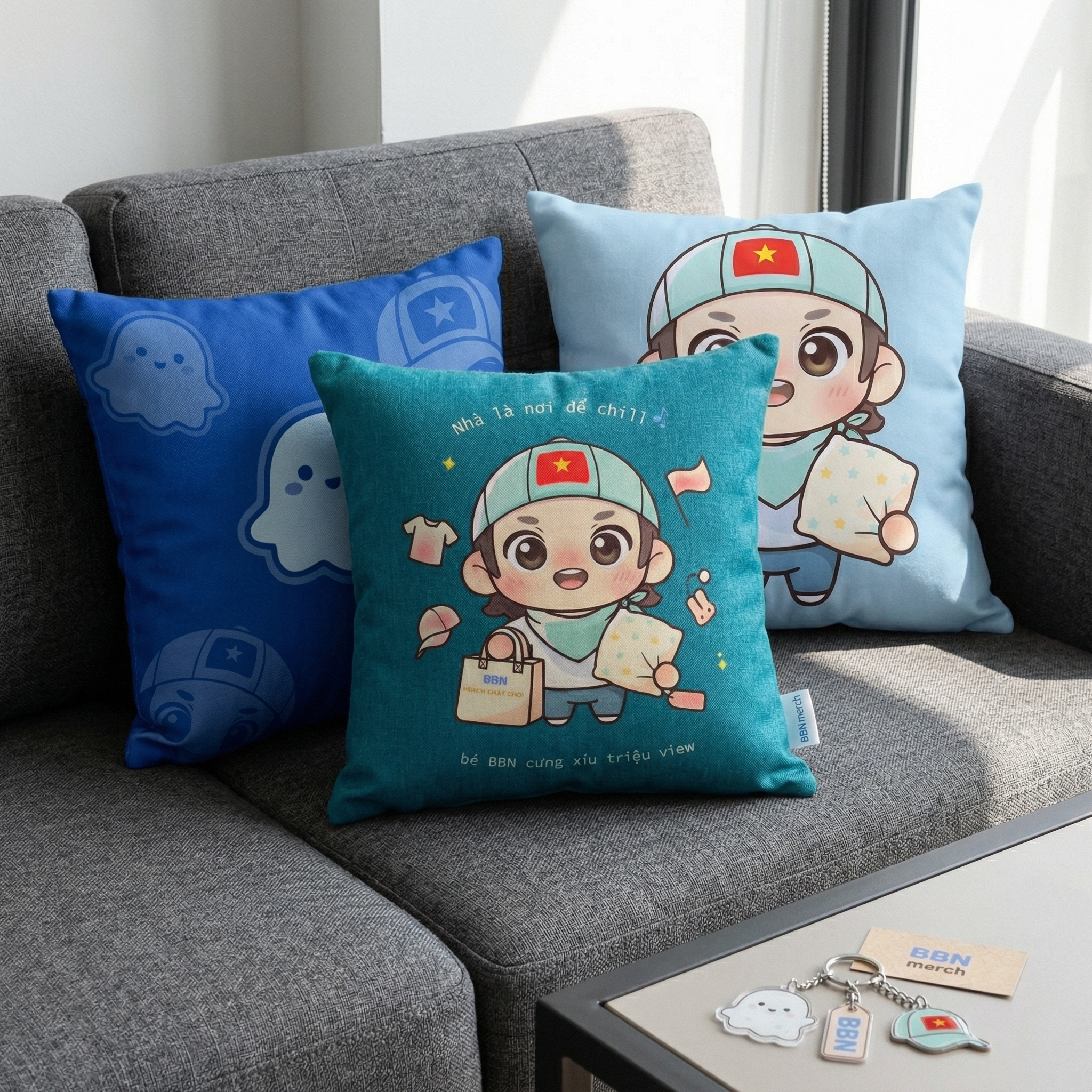 Chiếc gối sofa BBN cotton cao cấp