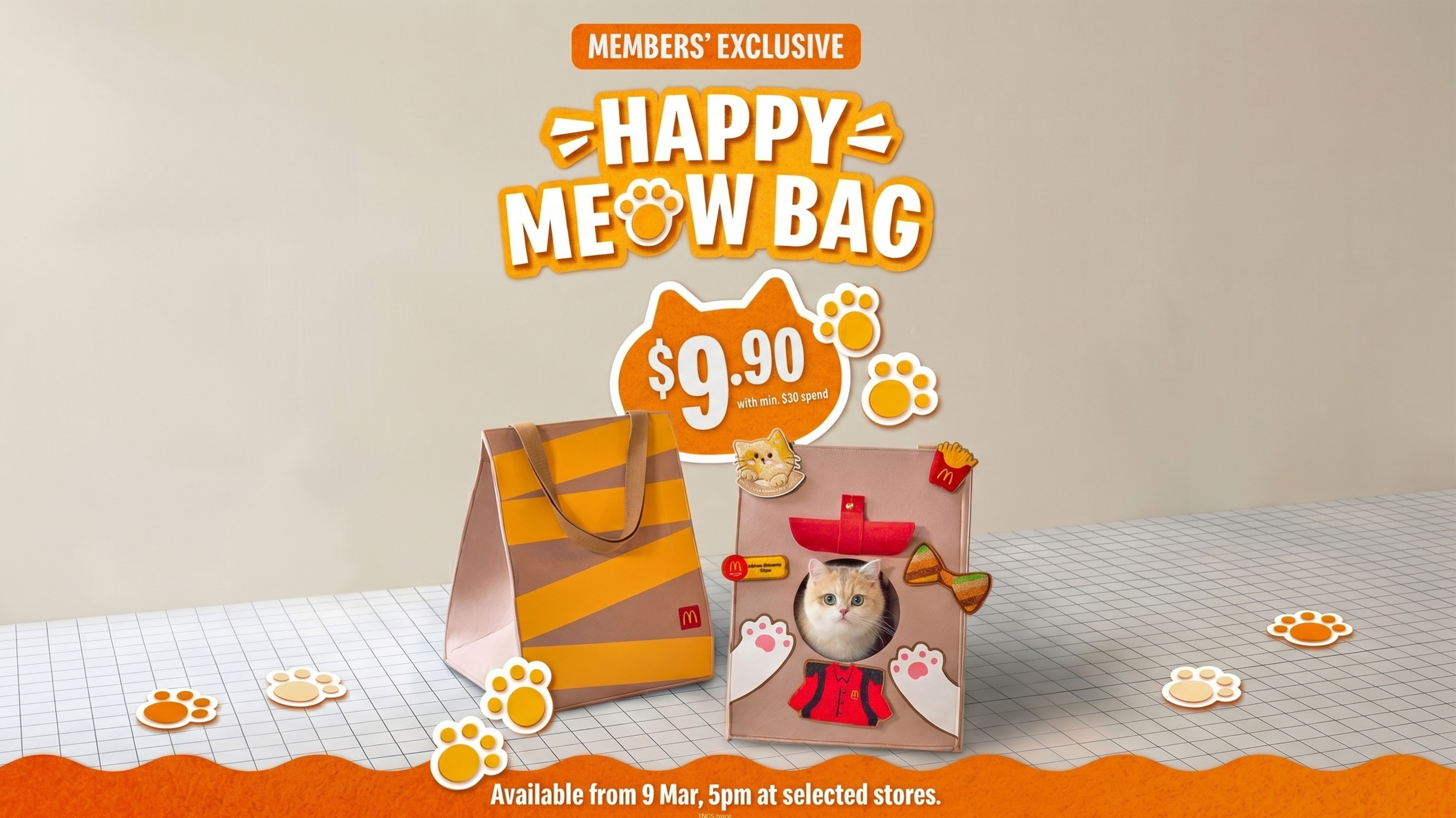 McDonald&rsquo;s g&acirc;y sốt với t&uacute;i đựng m&egrave;o Happy Meow Bag 